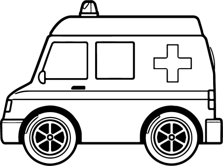 Раскраска машинки скорая