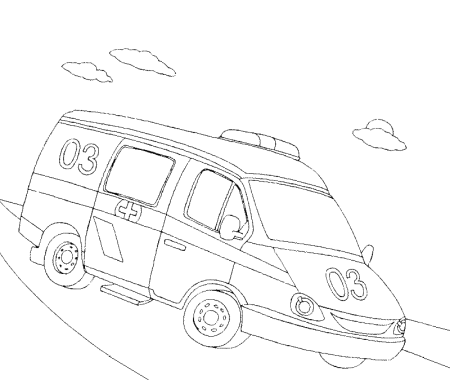 Раскраска скорая