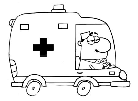 Раскраски для мальчиков скорая