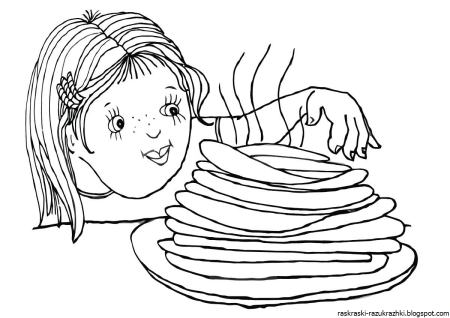 Масленица рисунок карандашом