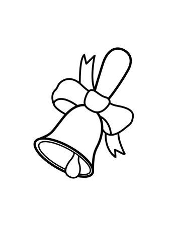 Раскраска колокольчик школьный