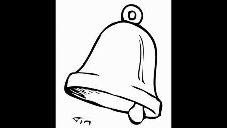 Раскраска колокольчик школьный