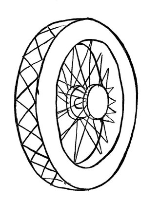 Колесо раскраска для детей
