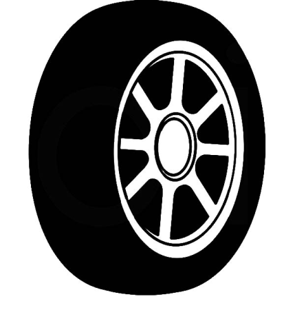 Колесо сбоку вектор