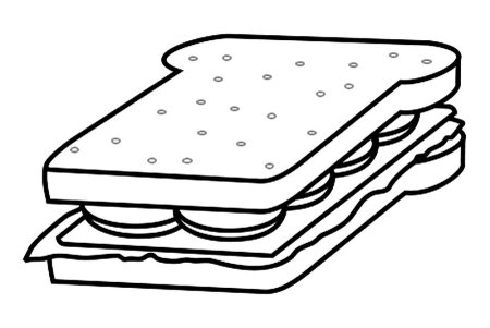 Раскраска сэндвич - 61 фото