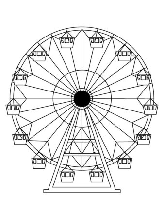 Колесо раскраска