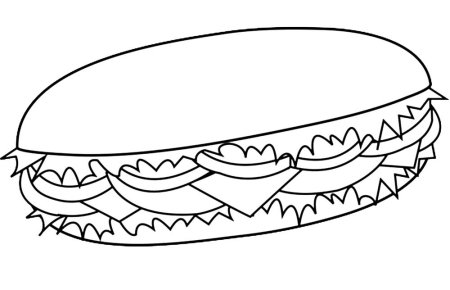 Бургер раскраска