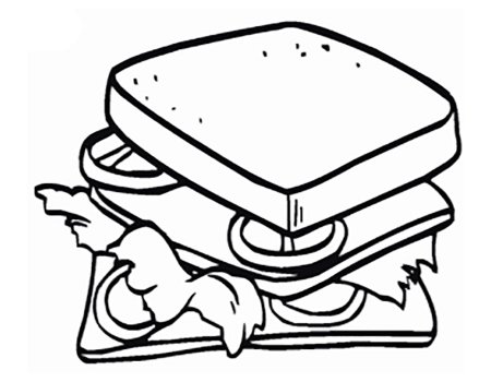 Бургер раскраска