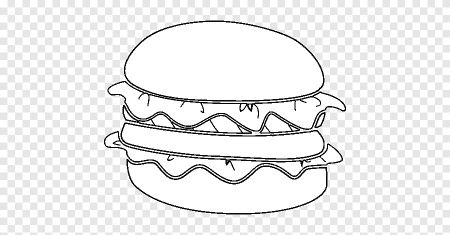 Сэндвич раскраска для детей