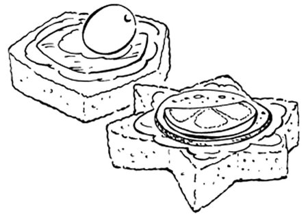 раскраска Овощной сэндвич раскраски