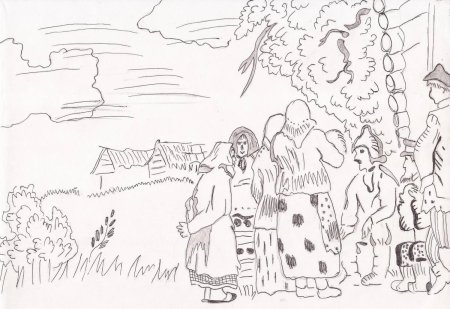 Рисунок к стихотворению Есенина