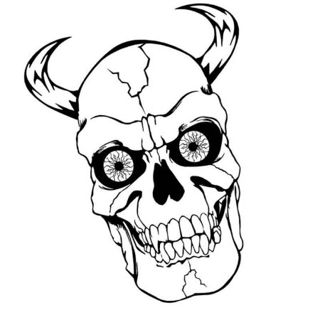 Раскраски страшные черепа