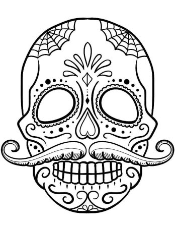 Раскраска череп