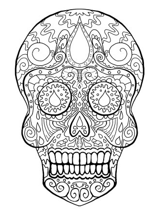 Раскраска череп