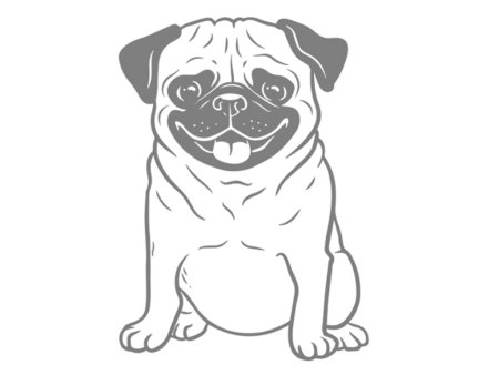 Раскраска мопсики