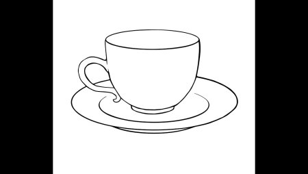 Рисование чашка с блюдцем