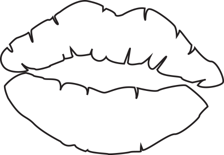Контур губ для рисования