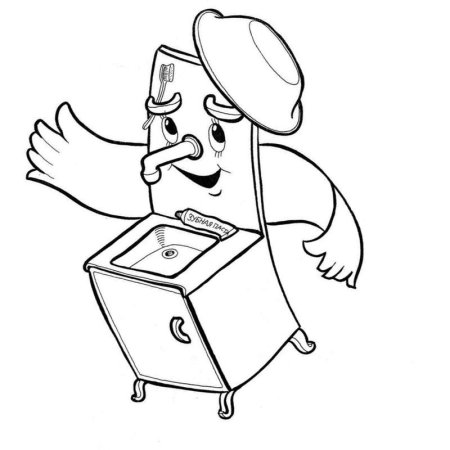 Раскраска по сказкам Чуковского для детей Мойдодыр