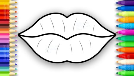 Губы силуэт