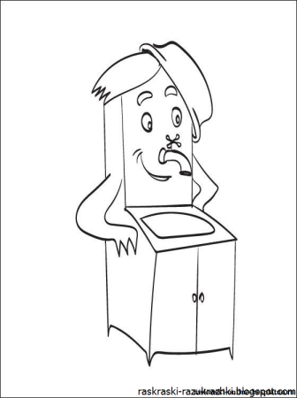 Расскраски ОП сказка Чуковского Мойдодыр