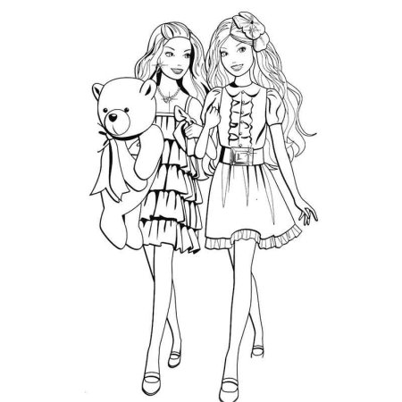Раскраски Барби фашионистас