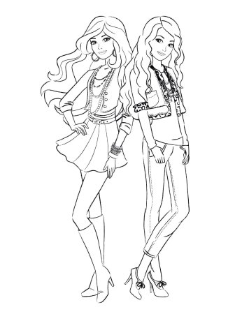Раскраски для девочек Барби