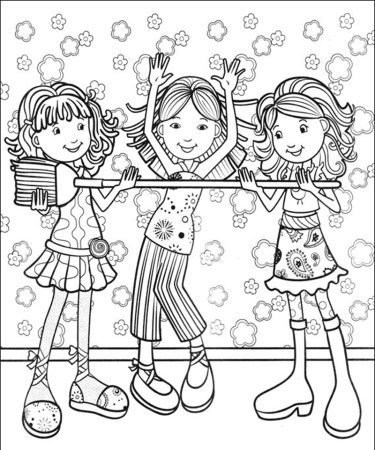 Раскраска две девочки подружки
