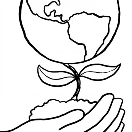 Земля в руках раскраска