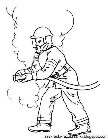 Пожарник раскраска для детей