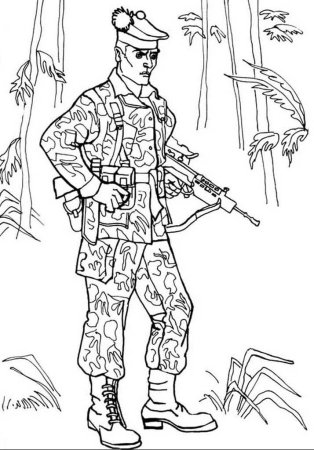 Раскраска пограничник