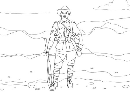 Раскраска Военная собака