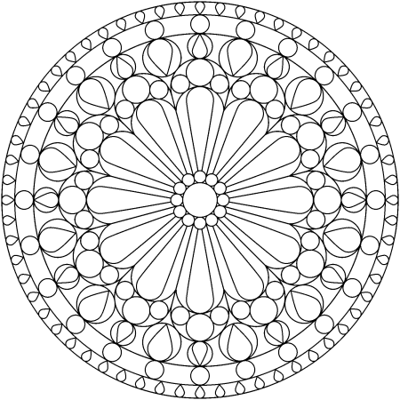 Мандала для раскрашивания а4