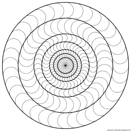 Спиральная раскраска