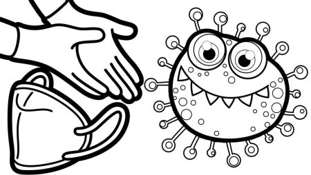 Раскраски микробы и вирусы
