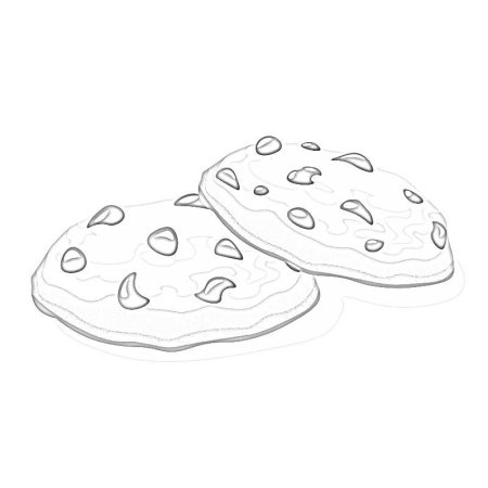 Нарисовать печенье карандашом
