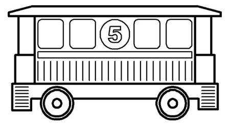 Вагончик раскраска