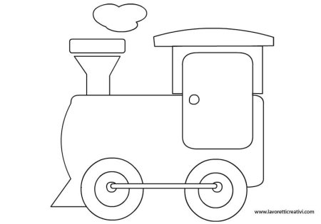 Паровозик с вагонами раскраска