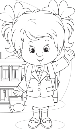 Мальчик с ранцем раскраска