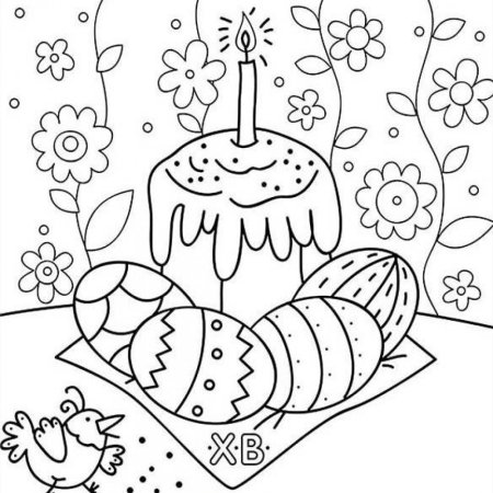 Раскраска Пасха для детей