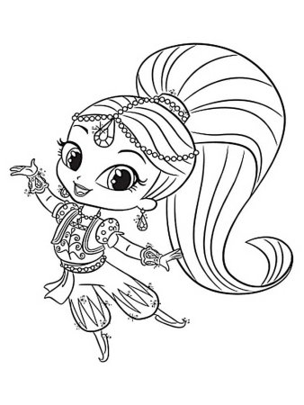 Раскраска Shimmer и Шайн
