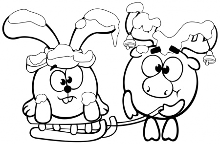 Раскраска Смешарики Крош