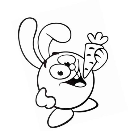 Разукрашка Смешарики Крош