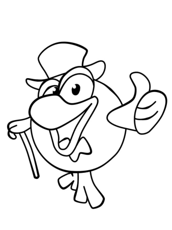 Кар Карыч из смешариков черно белый