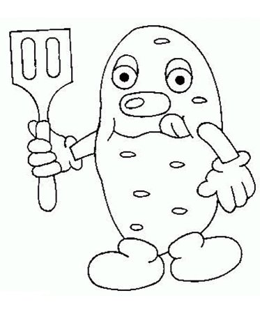 Картошка раскраска для детей