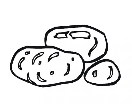 Картофель раскраска для детей