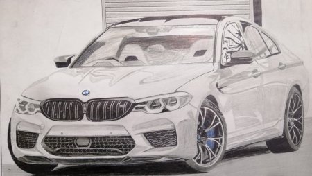 BMW m5 рисоваться