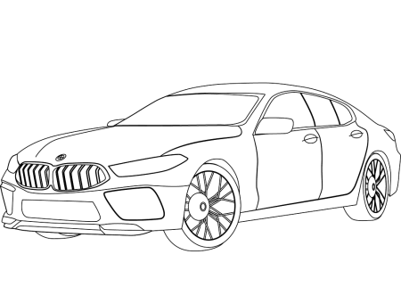 BMW m8 раскраска