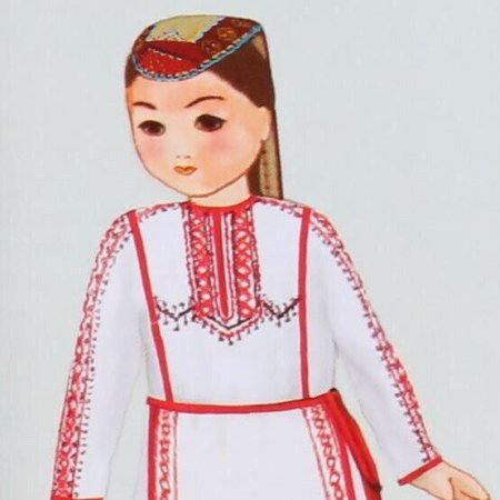 Чувашский народный костюм раскраска
