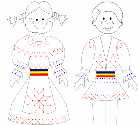 Национальный костюм удмуртов раскраска