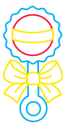 Разукрашка погремушка